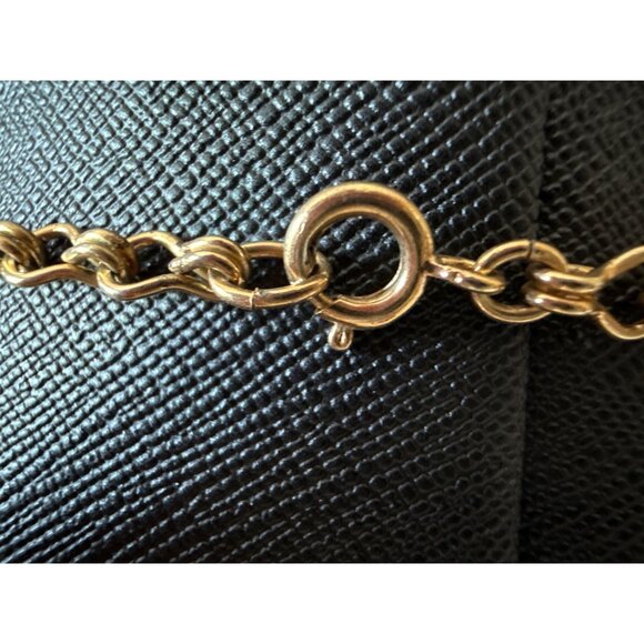 Avon Vintage Gold-Tone Locket Necklace With Brown Gemstone Pendant - Picture 6 of 16